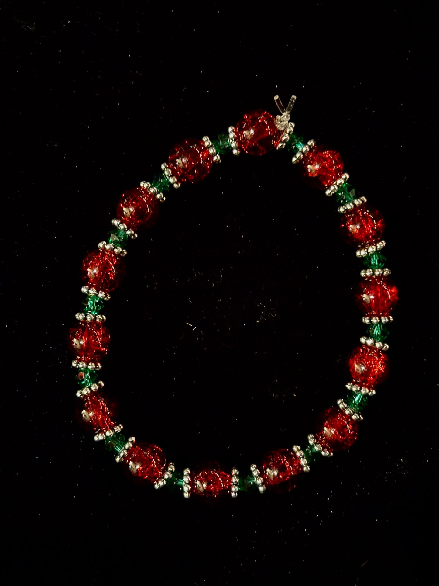 Ruby Sphere Holiday Bracelet