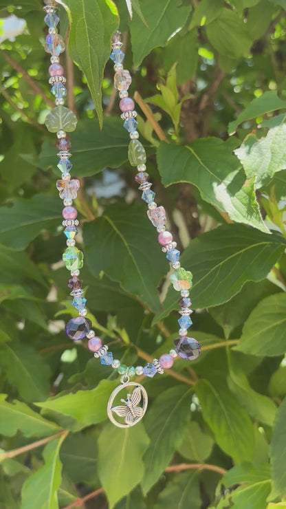 Summer Butterfly Garden Necklace