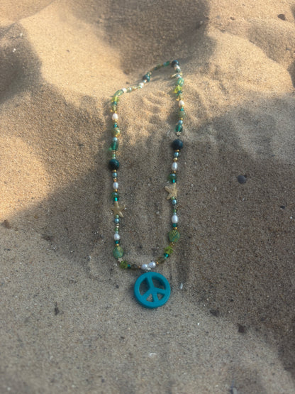 Lake Michigan Peace Necklace